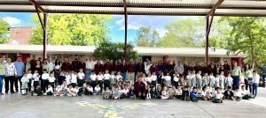 El H. Ayuntamiento de Álamos realiza Honores a la Bandera en el Jardín de Niños “Fernando Montes de Oca”.